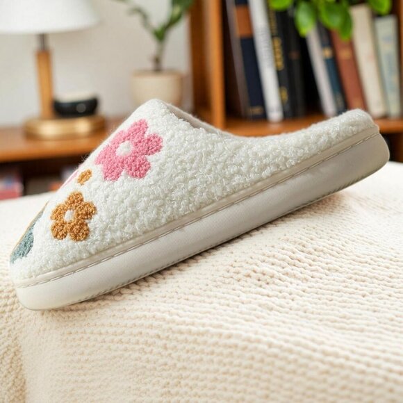 Memory Foam Slippers Winter Indoor Outdoor Fur Lined House Shoes for Women Men - Picture 5 of 7